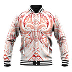 Maori Rugby Custom Ngaru Mangopare Baseball Jacket Whero Niho Taniwha Motif