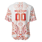 Maori Rugby Custom Ngaru Mangopare Baseball Jersey Whero Niho Taniwha Motif