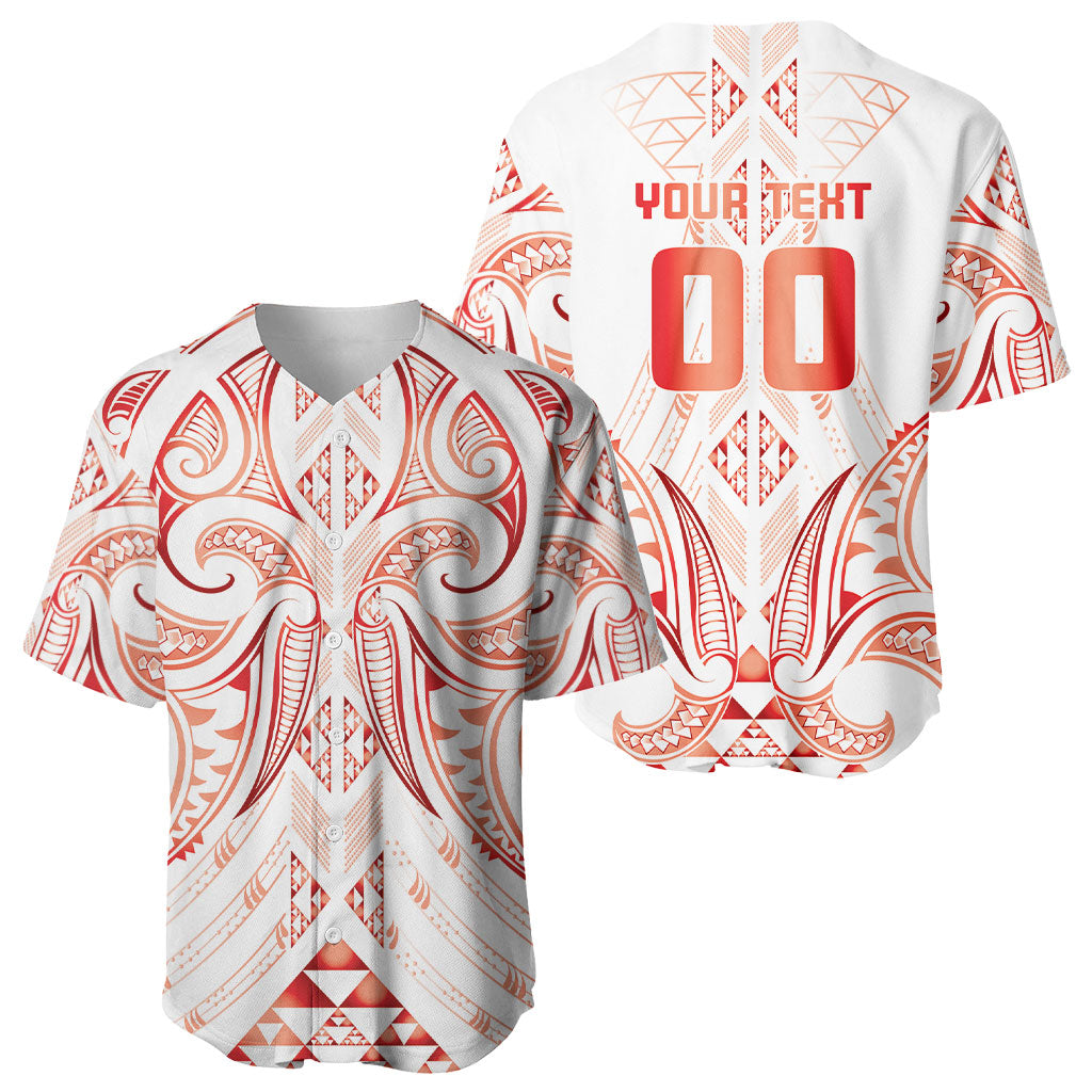 Maori Rugby Custom Ngaru Mangopare Baseball Jersey Whero Niho Taniwha Motif