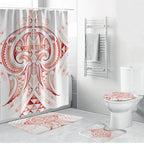 Maori Rugby Custom Ngaru Mangopare Bathroom Set Whero Niho Taniwha Motif