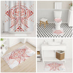 Maori Rugby Custom Ngaru Mangopare Bathroom Set Whero Niho Taniwha Motif