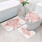 Maori Rugby Custom Ngaru Mangopare Bathroom Set Whero Niho Taniwha Motif