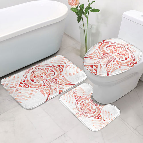 Maori Rugby Custom Ngaru Mangopare Bathroom Set Whero Niho Taniwha Motif