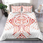 Maori Rugby Custom Ngaru Mangopare Bedding Set Whero Niho Taniwha Motif
