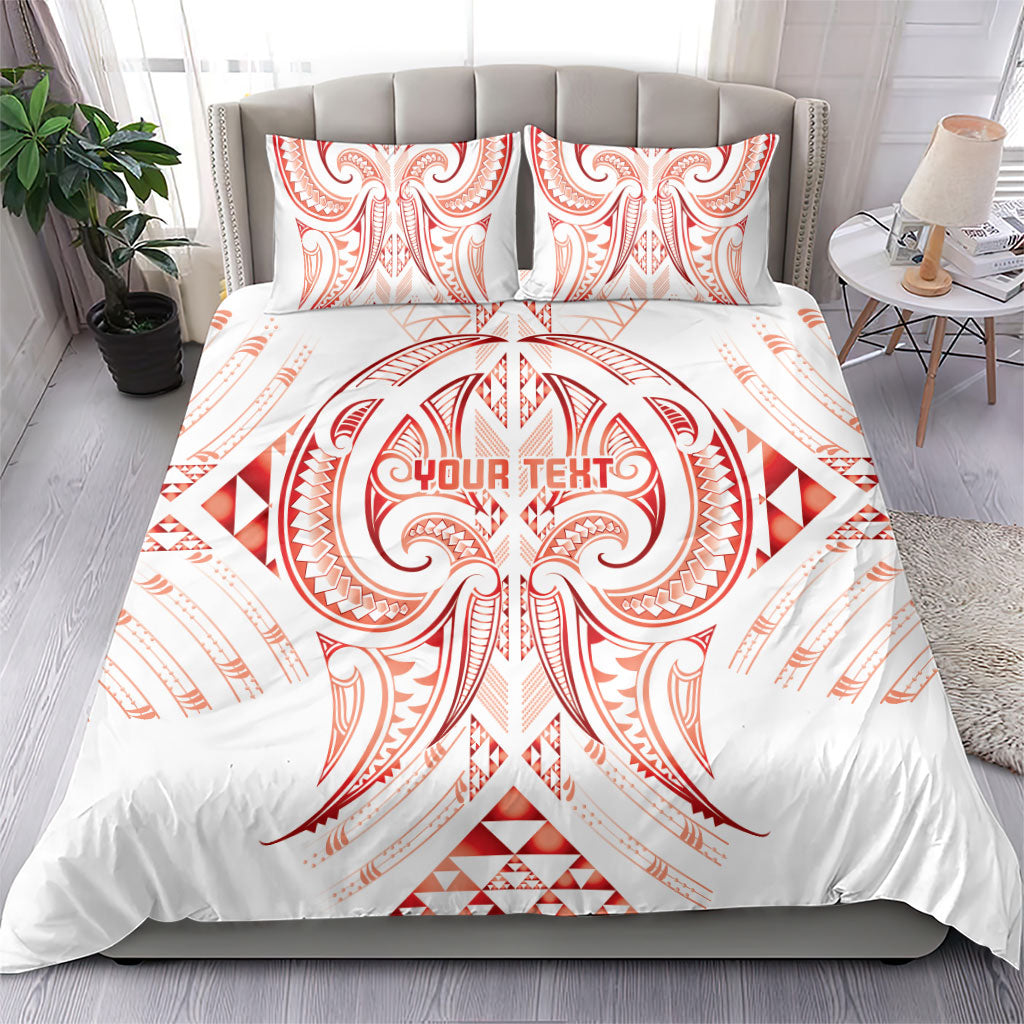 Maori Rugby Custom Ngaru Mangopare Bedding Set Whero Niho Taniwha Motif