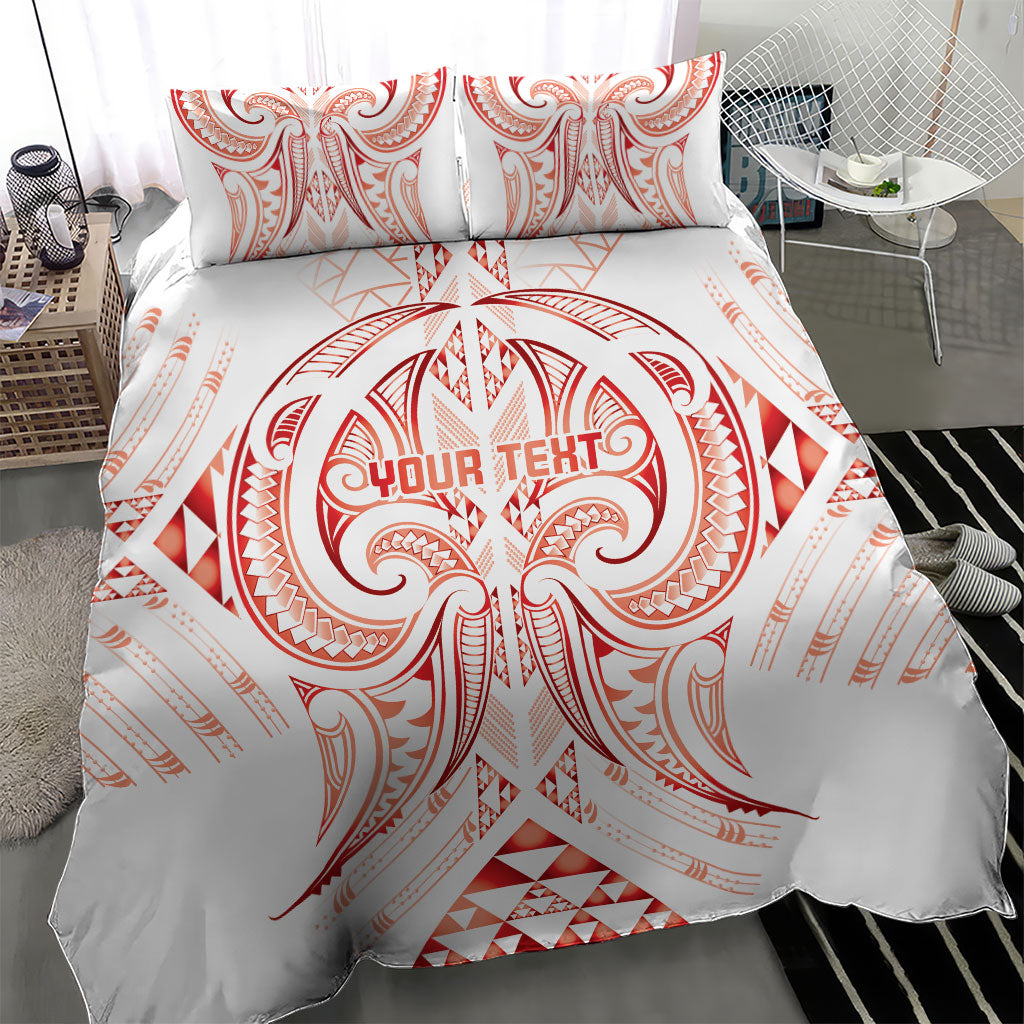 Maori Rugby Custom Ngaru Mangopare Bedding Set Whero Niho Taniwha Motif