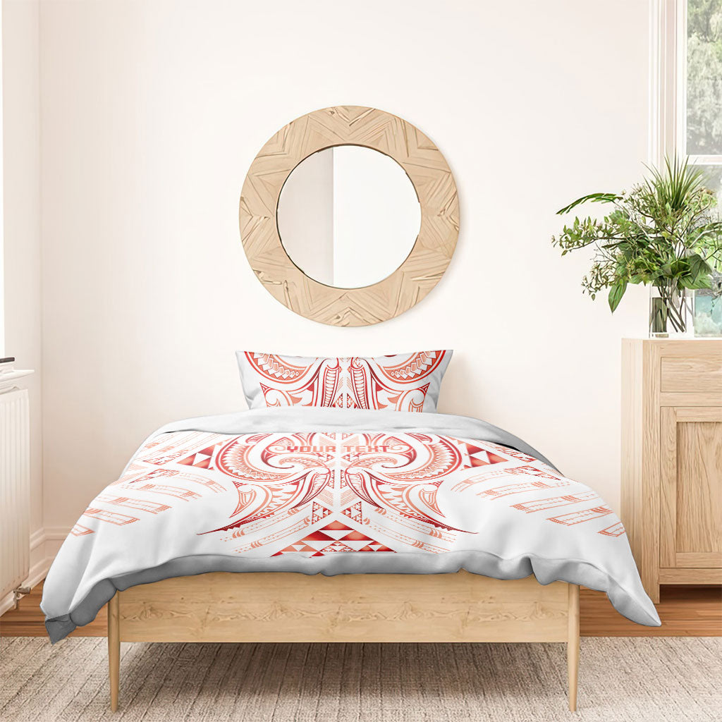 Maori Rugby Custom Ngaru Mangopare Bedding Set Whero Niho Taniwha Motif