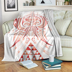 Maori Rugby Custom Ngaru Mangopare Blanket Whero Niho Taniwha Motif