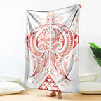Maori Rugby Custom Ngaru Mangopare Blanket Whero Niho Taniwha Motif