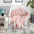 Maori Rugby Custom Ngaru Mangopare Blanket Whero Niho Taniwha Motif