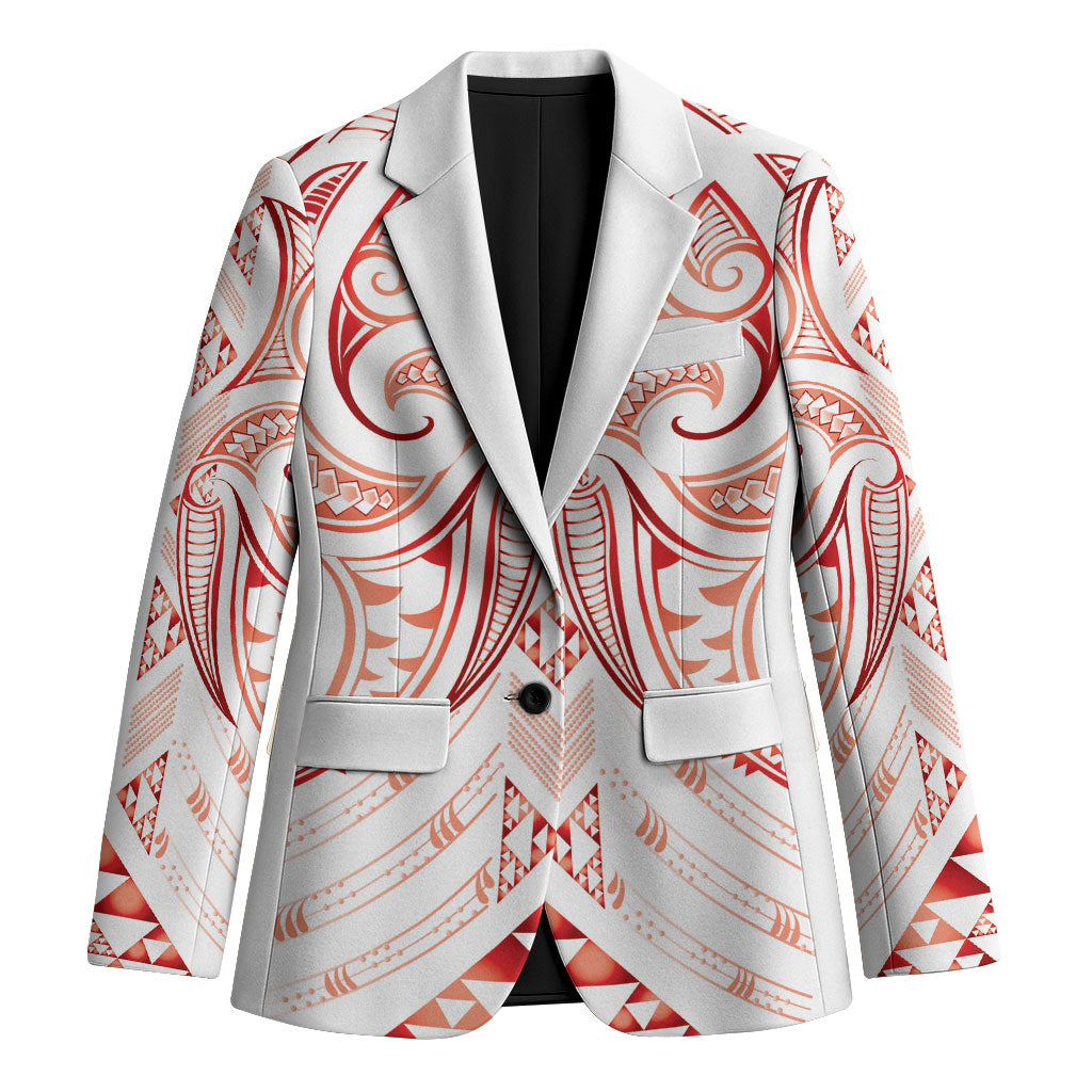 Maori Rugby Custom Ngaru Mangopare Blazer Whero Niho Taniwha Motif