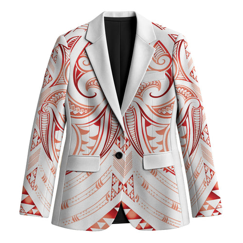 Maori Rugby Custom Ngaru Mangopare Blazer Whero Niho Taniwha Motif
