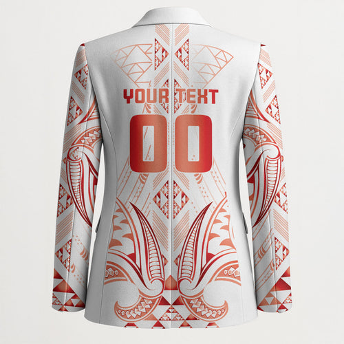 Maori Rugby Custom Ngaru Mangopare Blazer Whero Niho Taniwha Motif