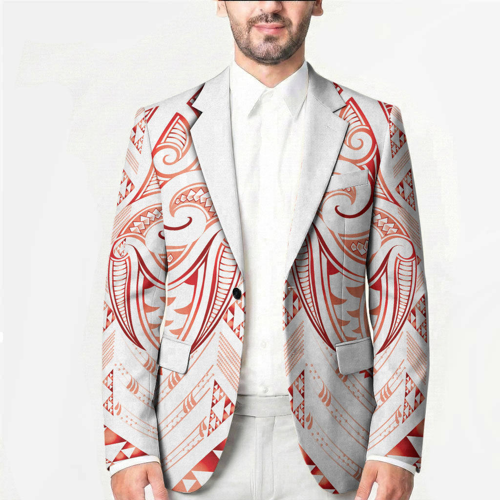 Maori Rugby Custom Ngaru Mangopare Blazer Whero Niho Taniwha Motif