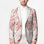 Maori Rugby Custom Ngaru Mangopare Blazer Whero Niho Taniwha Motif