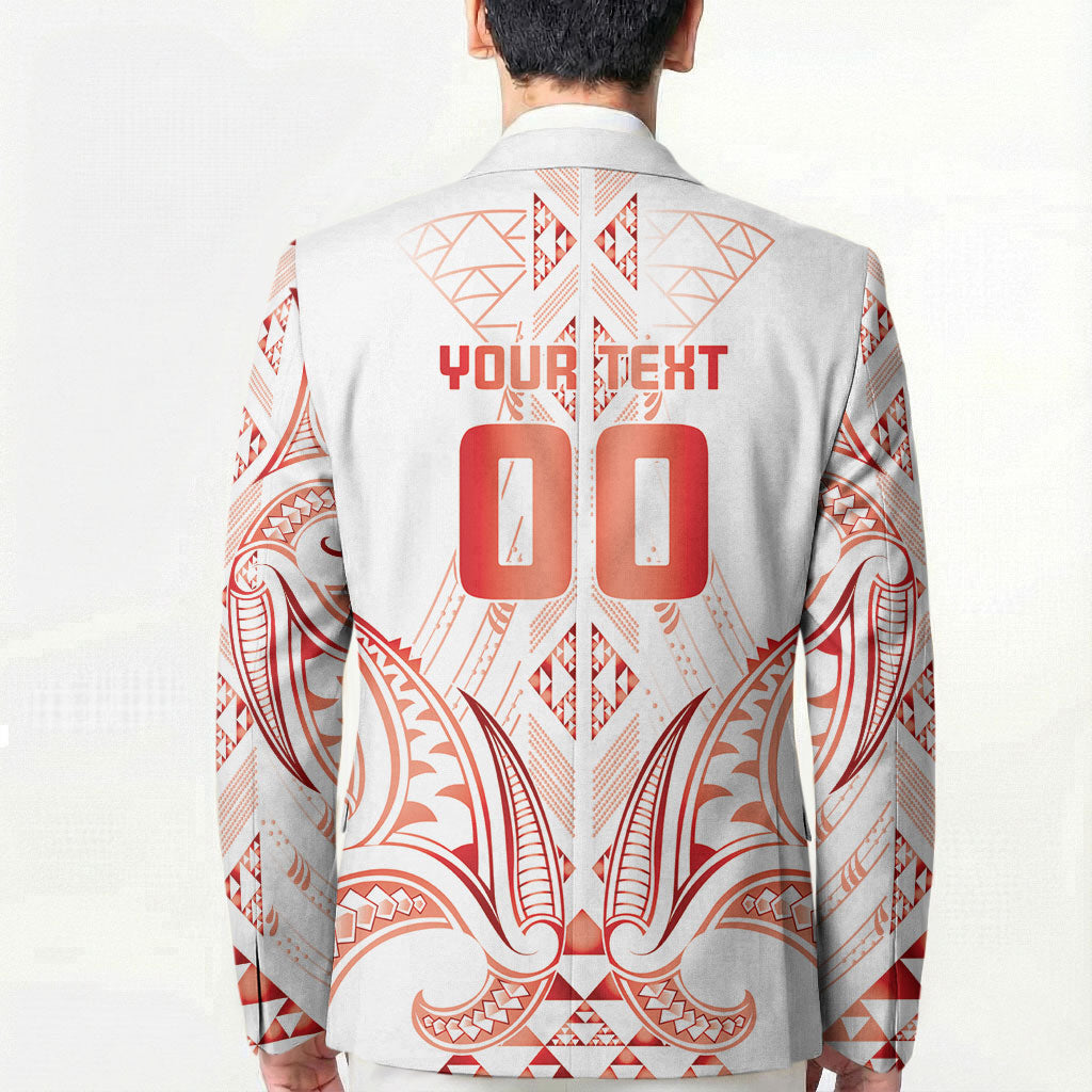 Maori Rugby Custom Ngaru Mangopare Blazer Whero Niho Taniwha Motif