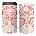 Maori Rugby Custom Ngaru Mangopare 4 in 1 Can Cooler Tumbler Whero Niho Taniwha Motif