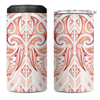 Maori Rugby Custom Ngaru Mangopare 4 in 1 Can Cooler Tumbler Whero Niho Taniwha Motif