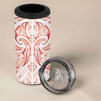 Maori Rugby Custom Ngaru Mangopare 4 in 1 Can Cooler Tumbler Whero Niho Taniwha Motif