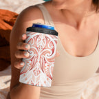 Maori Rugby Custom Ngaru Mangopare 4 in 1 Can Cooler Tumbler Whero Niho Taniwha Motif