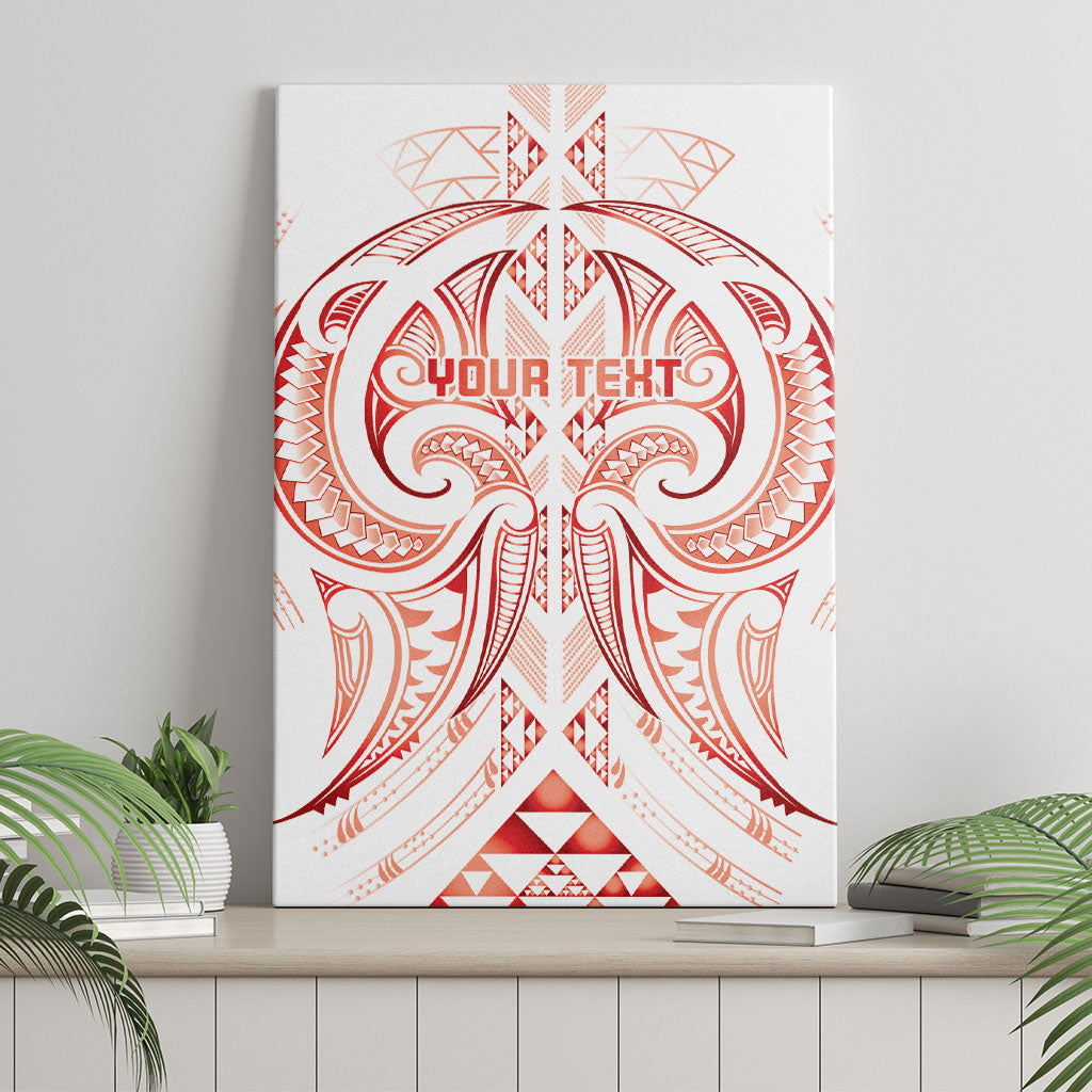 Maori Rugby Custom Ngaru Mangopare Canvas Wall Art Whero Niho Taniwha Motif