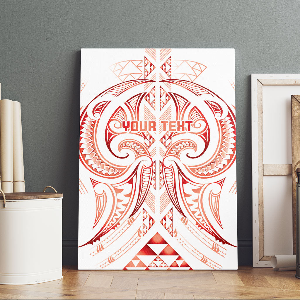 Maori Rugby Custom Ngaru Mangopare Canvas Wall Art Whero Niho Taniwha Motif