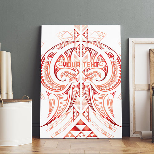 Maori Rugby Custom Ngaru Mangopare Canvas Wall Art Whero Niho Taniwha Motif