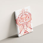 Maori Rugby Custom Ngaru Mangopare Canvas Wall Art Whero Niho Taniwha Motif
