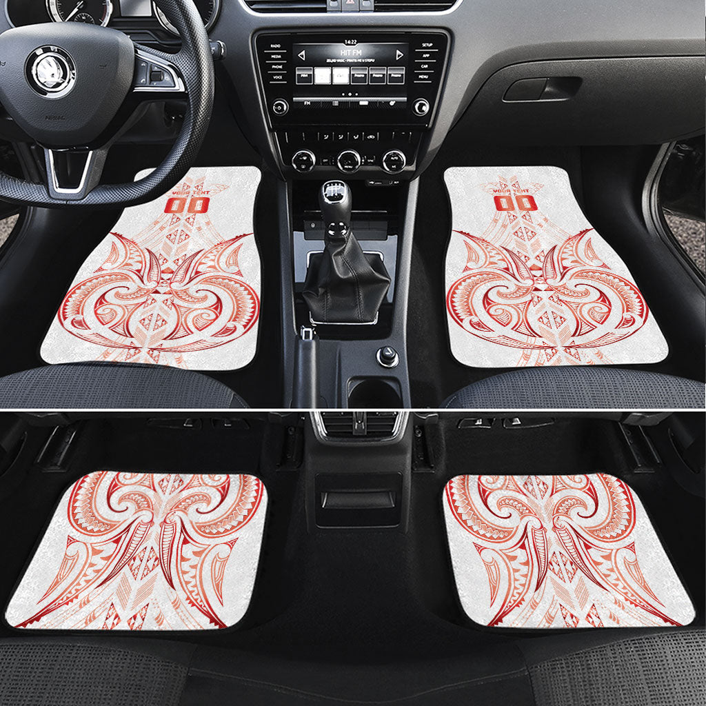 Maori Rugby Custom Ngaru Mangopare Car Mats Whero Niho Taniwha Motif