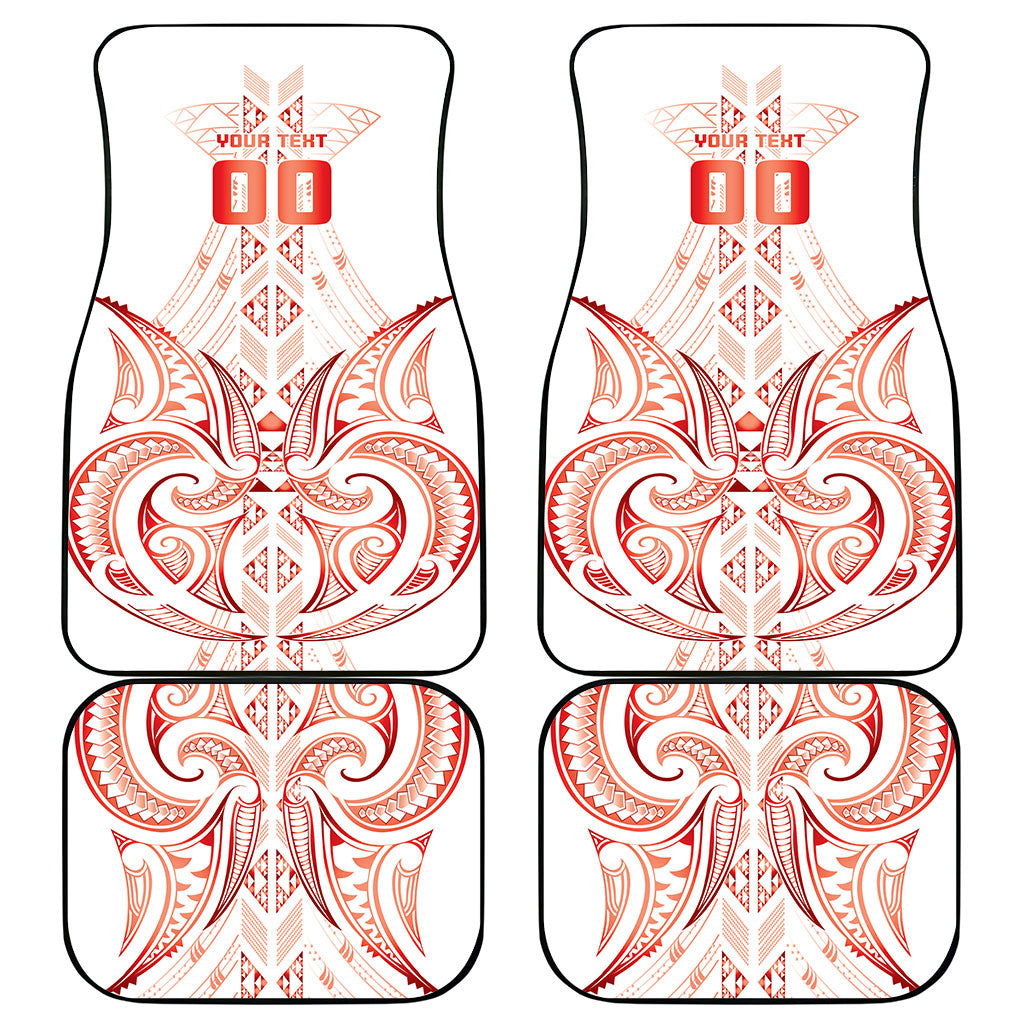 Maori Rugby Custom Ngaru Mangopare Car Mats Whero Niho Taniwha Motif
