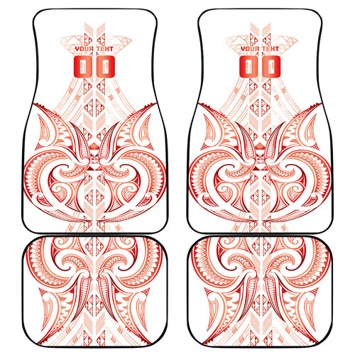 Maori Rugby Custom Ngaru Mangopare Car Mats Whero Niho Taniwha Motif