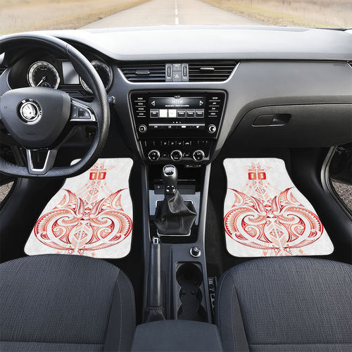 Maori Rugby Custom Ngaru Mangopare Car Mats Whero Niho Taniwha Motif