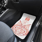 Maori Rugby Custom Ngaru Mangopare Car Mats Whero Niho Taniwha Motif