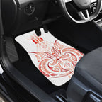 Maori Rugby Custom Ngaru Mangopare Car Mats Whero Niho Taniwha Motif