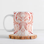 Maori Rugby Custom Ngaru Mangopare Ceramic Mug Whero Niho Taniwha Motif