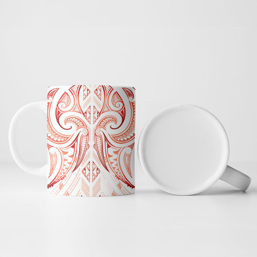 Maori Rugby Custom Ngaru Mangopare Ceramic Mug Whero Niho Taniwha Motif