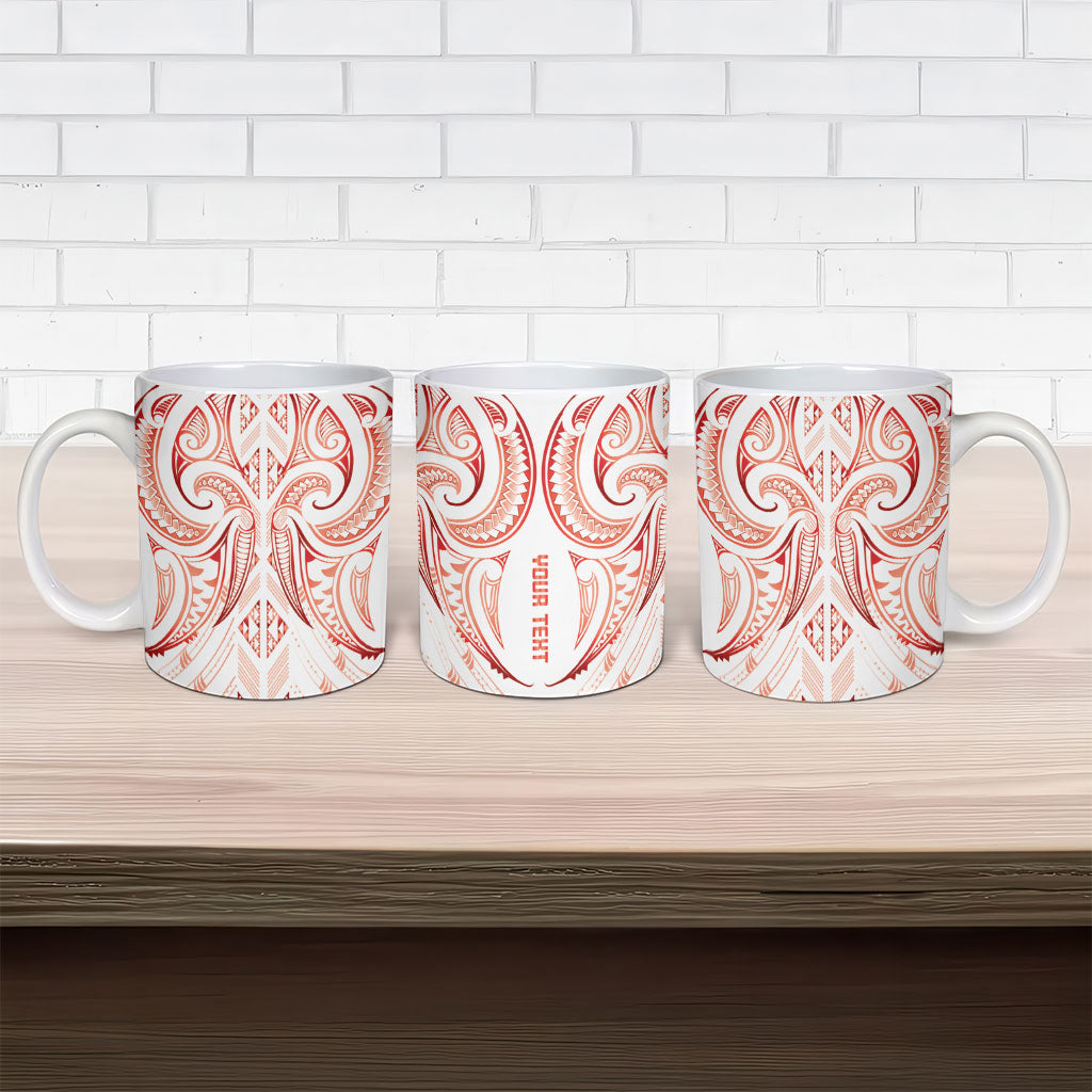 Maori Rugby Custom Ngaru Mangopare Ceramic Mug Whero Niho Taniwha Motif