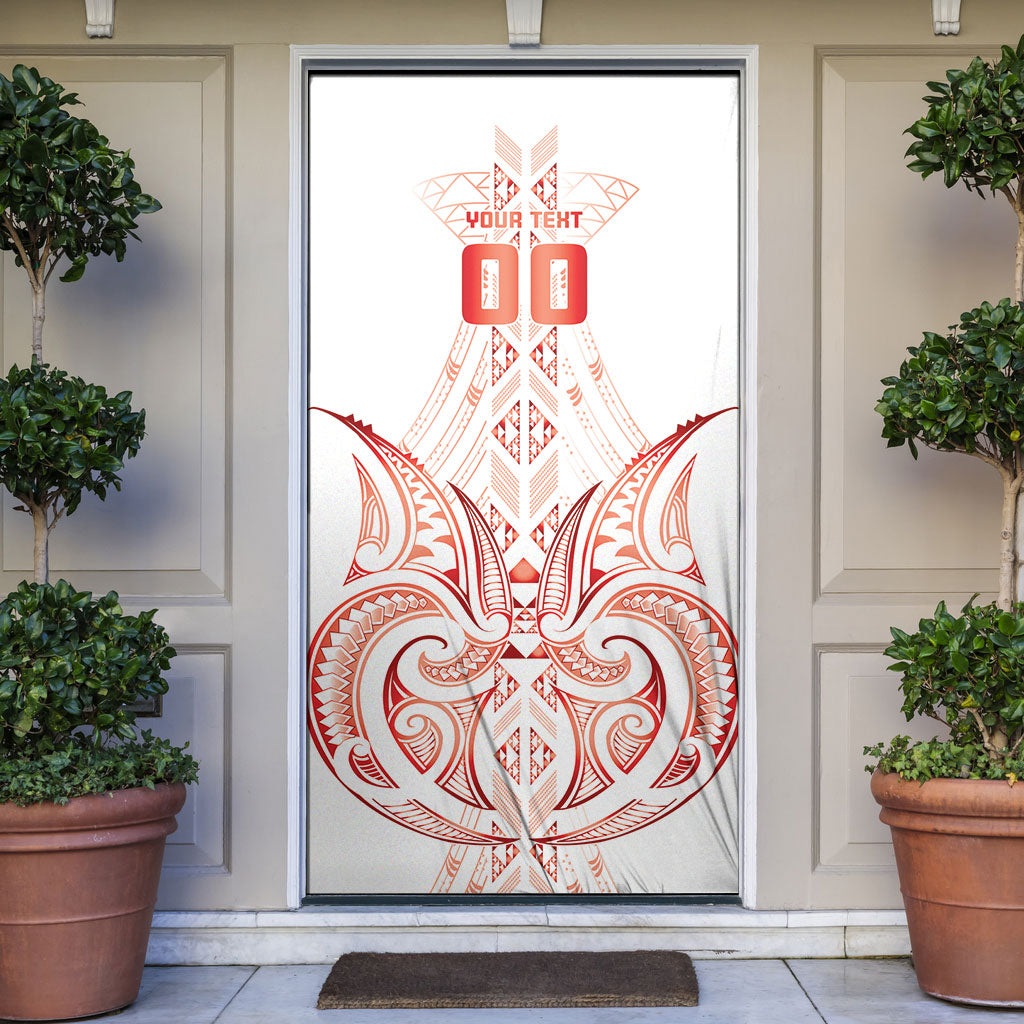 Maori Rugby Custom Ngaru Mangopare Door Cover Whero Niho Taniwha Motif
