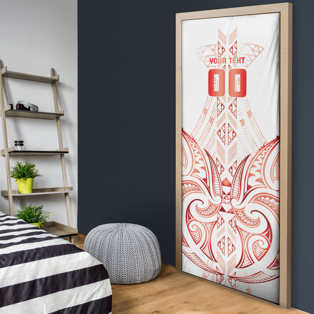 Maori Rugby Custom Ngaru Mangopare Door Cover Whero Niho Taniwha Motif