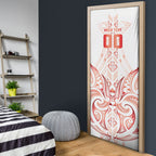 Maori Rugby Custom Ngaru Mangopare Door Cover Whero Niho Taniwha Motif