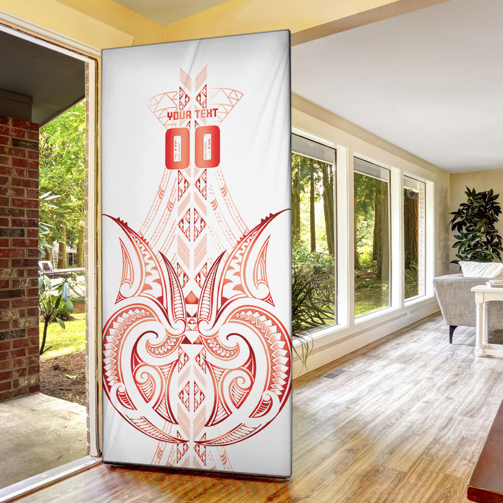 Maori Rugby Custom Ngaru Mangopare Door Cover Whero Niho Taniwha Motif