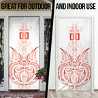Maori Rugby Custom Ngaru Mangopare Door Cover Whero Niho Taniwha Motif