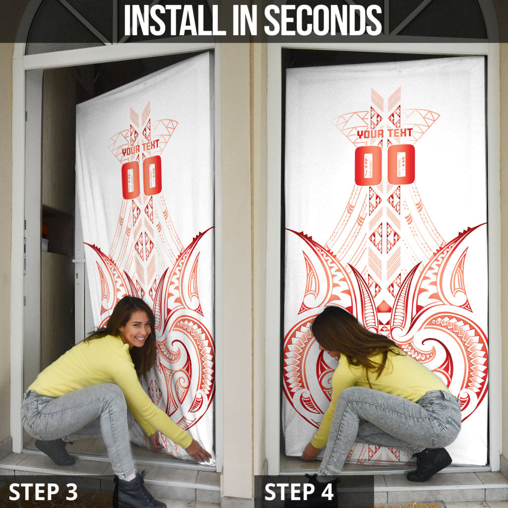 Maori Rugby Custom Ngaru Mangopare Door Cover Whero Niho Taniwha Motif