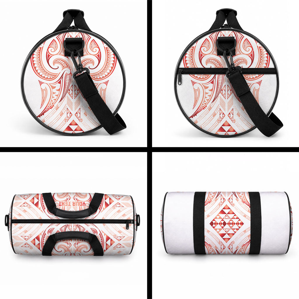 Maori Rugby Custom Ngaru Mangopare Duffle Bag Whero Niho Taniwha Motif