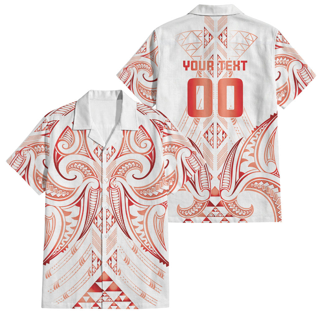 Maori Rugby Custom Ngaru Mangopare Family Matching Off The Shoulder Long Sleeve Dress and Hawaiian Shirt Whero Niho Taniwha Motif