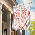 Maori Rugby Custom Ngaru Mangopare Garden Flag Whero Niho Taniwha Motif