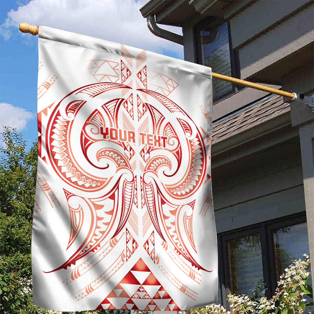 Maori Rugby Custom Ngaru Mangopare Garden Flag Whero Niho Taniwha Motif