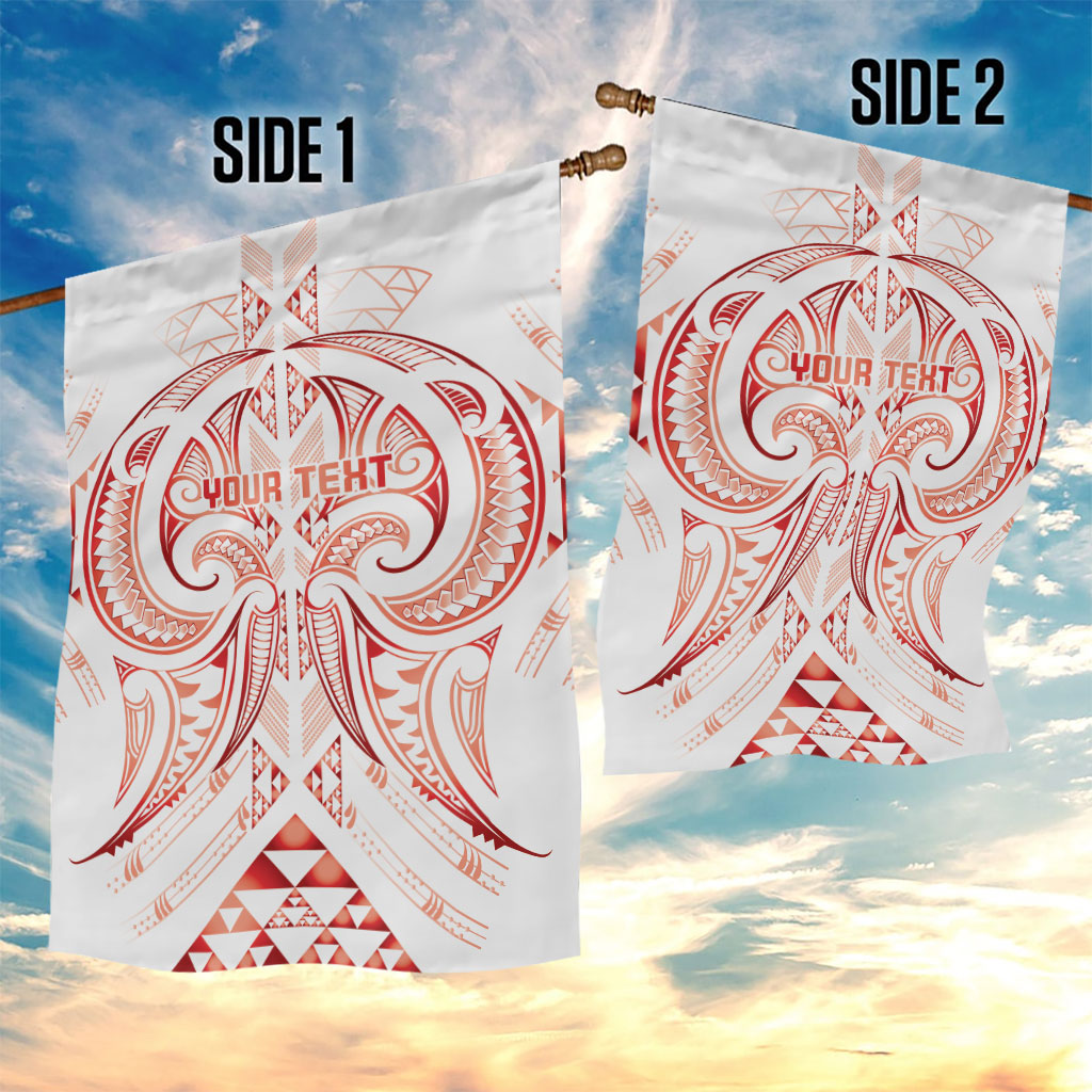 Maori Rugby Custom Ngaru Mangopare Garden Flag Whero Niho Taniwha Motif