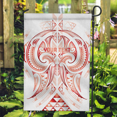 Maori Rugby Custom Ngaru Mangopare Garden Flag Whero Niho Taniwha Motif