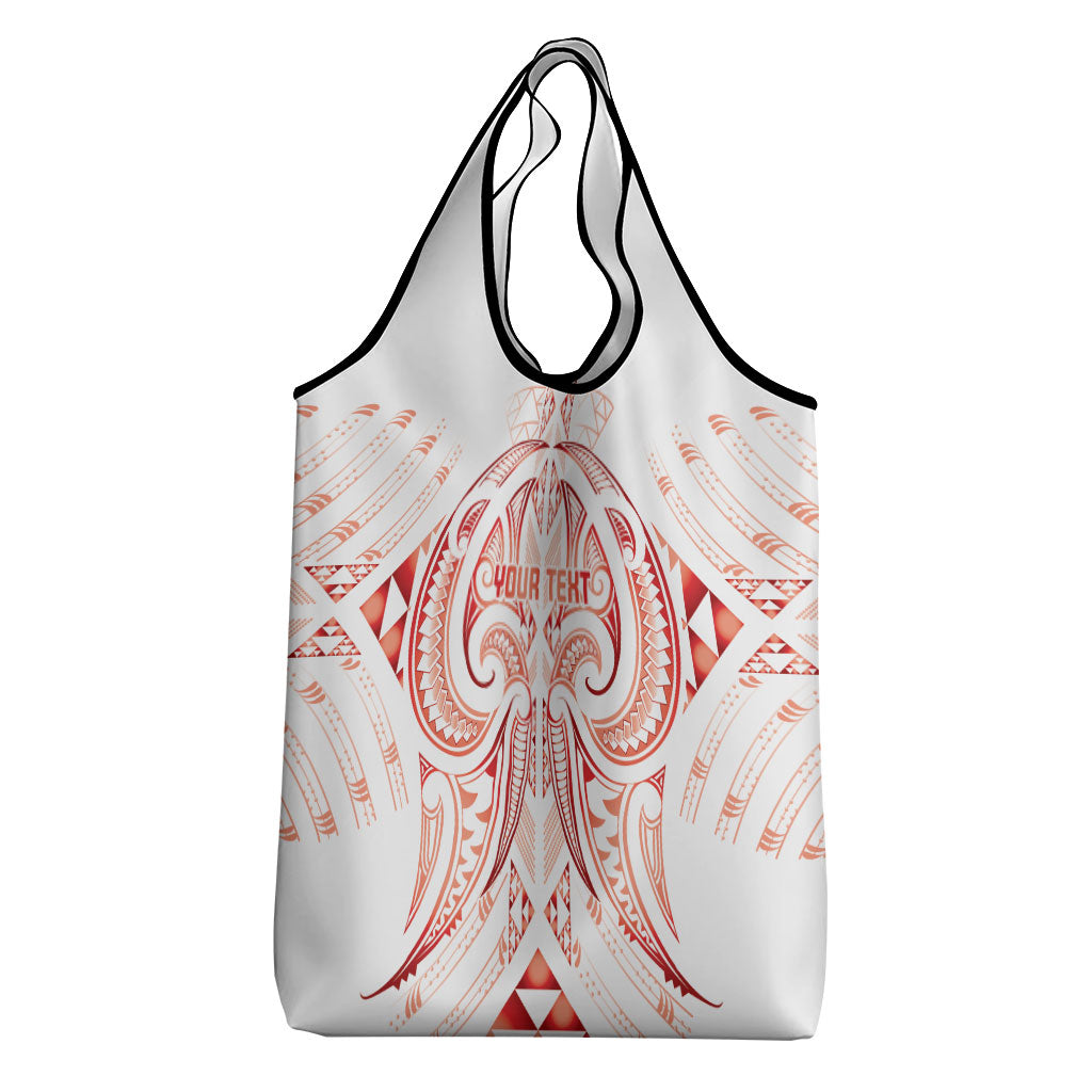 Maori Rugby Custom Ngaru Mangopare Grocery Bag Whero Niho Taniwha Motif